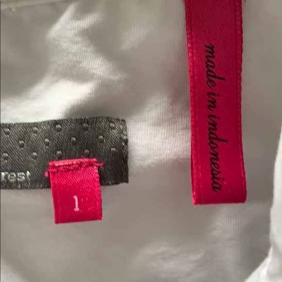 Izod white button down collared blouse size Large - Picture 7 of 8